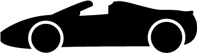 Sports Car Top Down Silhouette Vector - Sports Car Silhouette (400x400), Png Download