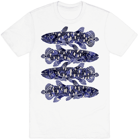 Geometric Jeweled Coelacanth Fish Mens T-shirt - Alice In Wonderland Tshirts (484x484), Png Download