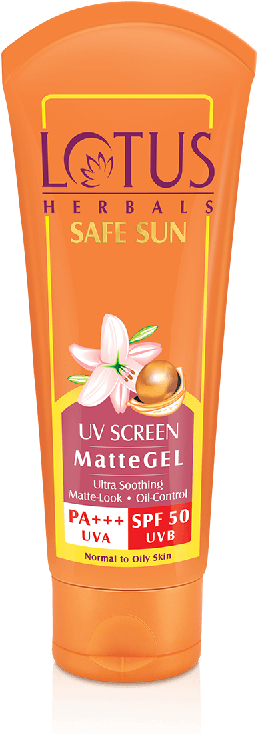 Lotus Herbals Safe Sun Uv Sunscreen Matte Gel Pa Spf - Lotus Sunscreen Spf 50 (800x800), Png Download