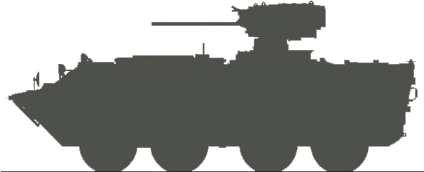 Btr-4 Silhouette - Бтр 4 Чертеж (604x299), Png Download