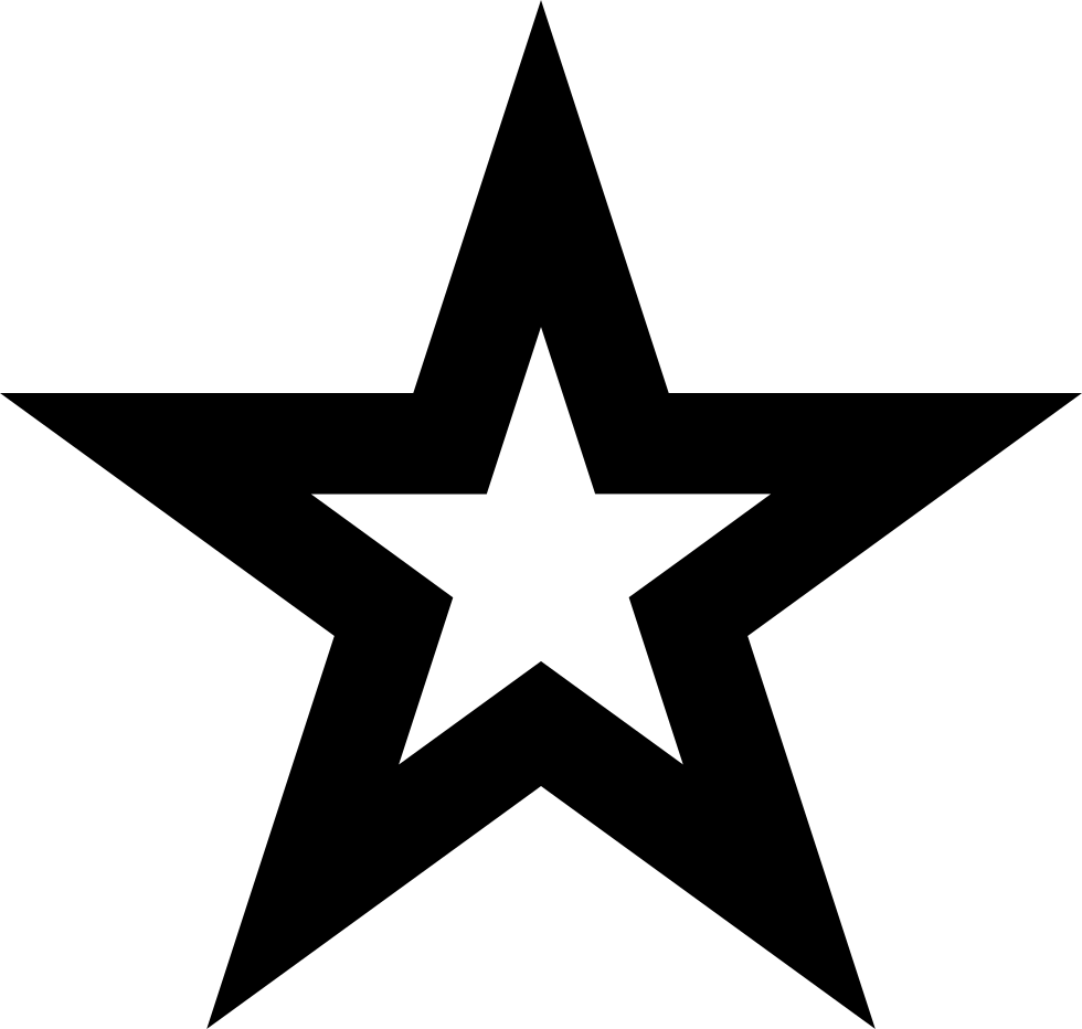Star Outline Favorite Interface Symbol Comments - Star Png (980x932), Png Download