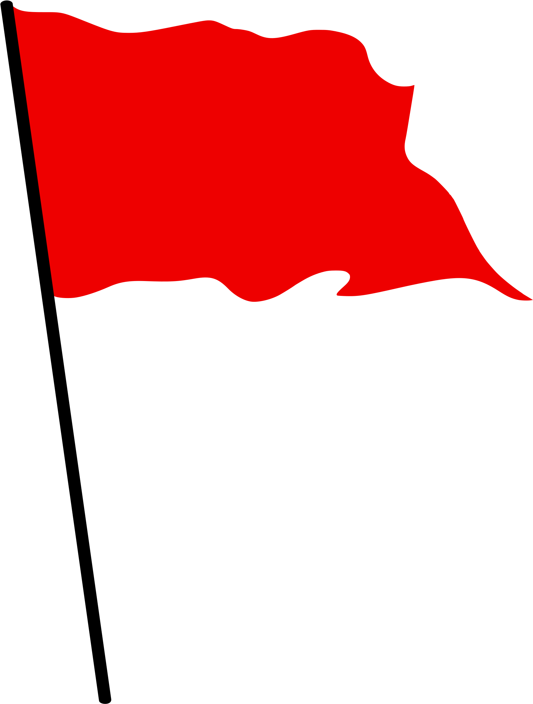 This Free Icons Png Design Of Red Waving Flag (1817x2400), Png Download