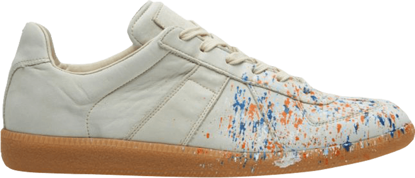 Maison Margiela 22 Replica Low Top Sneaker 'white Paint - Maison Margiela Replica Low Top (850x365), Png Download