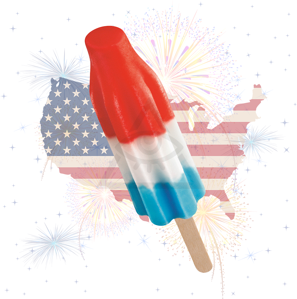 Merica - United States Flag Sticker (1000x1000), Png Download