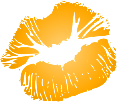 Big Orange Lips - Lips Blue Png (400x400), Png Download