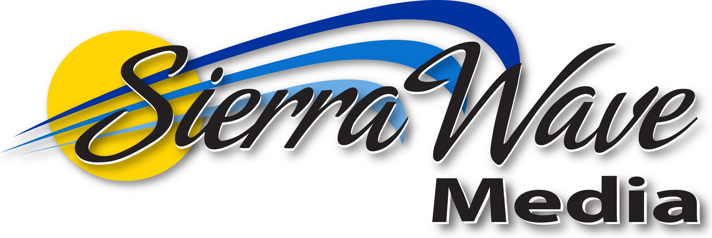 Sierra Wave Media Logo Full Color - Graphic Design (2400x805), Png Download