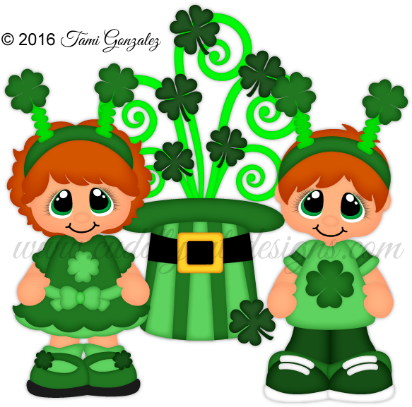 St Patrick Cuties - Cartoon (600x600), Png Download