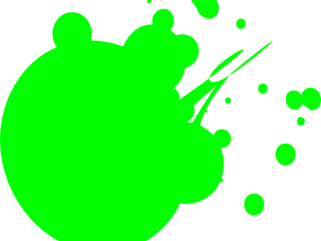 Neon Clipart Neon Paint Splatter - Green Paint Splatter (640x480), Png Download