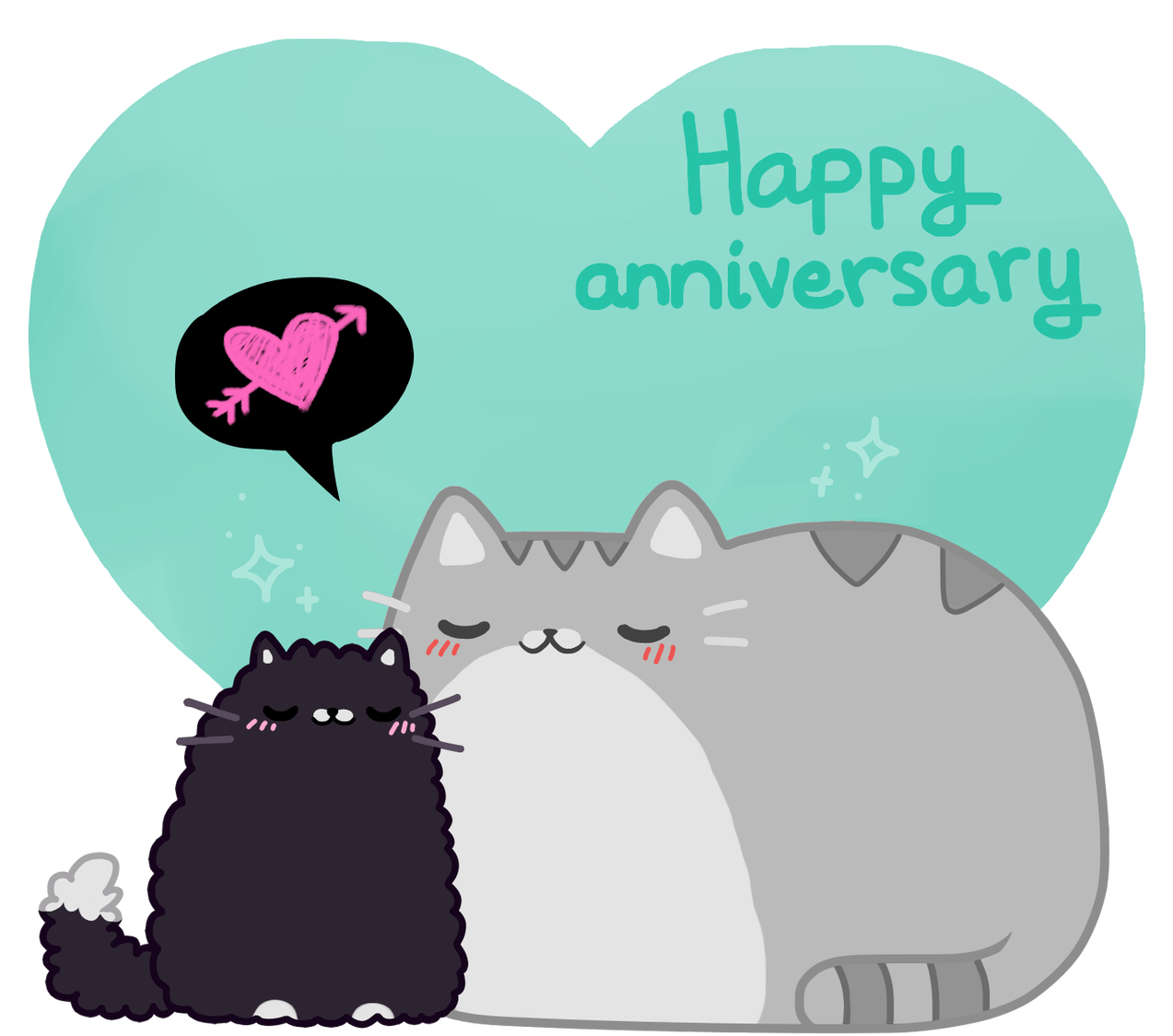 Cats Happy Anniversary Pusheen - Happy Anniversary Pusheen (1280x1306), Png Download