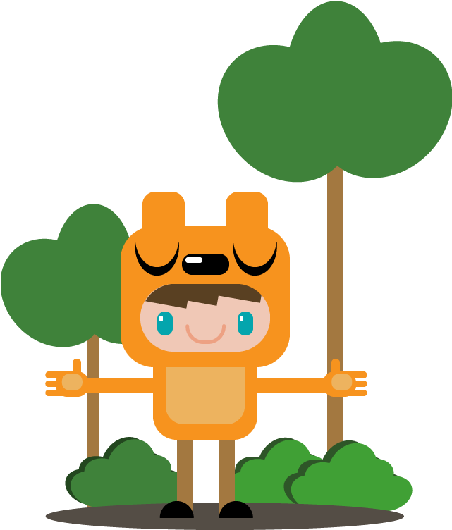 Character Simple Shapes - Cartoon (640x800), Png Download