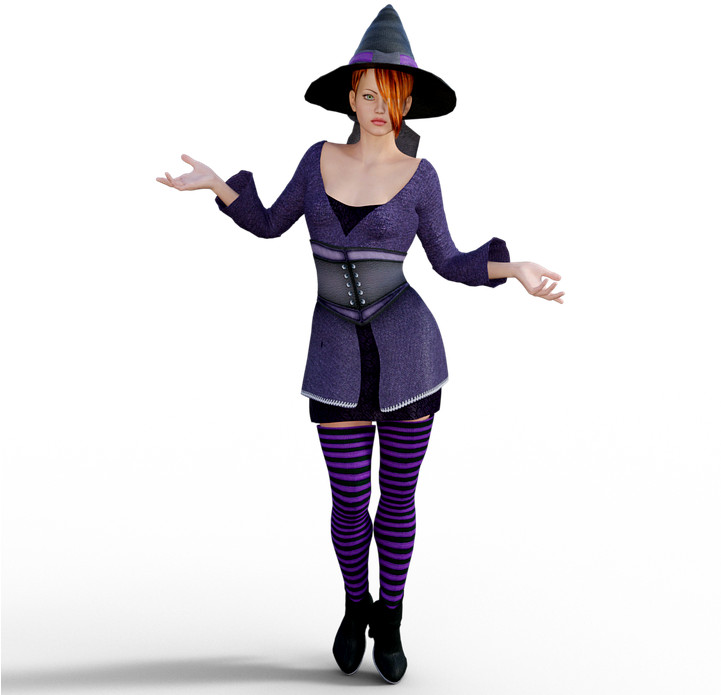 The Witch, Woman, Halloween, Girl, Gothic, Mystical - Lets Play Webtoon Porn (720x720), Png Download