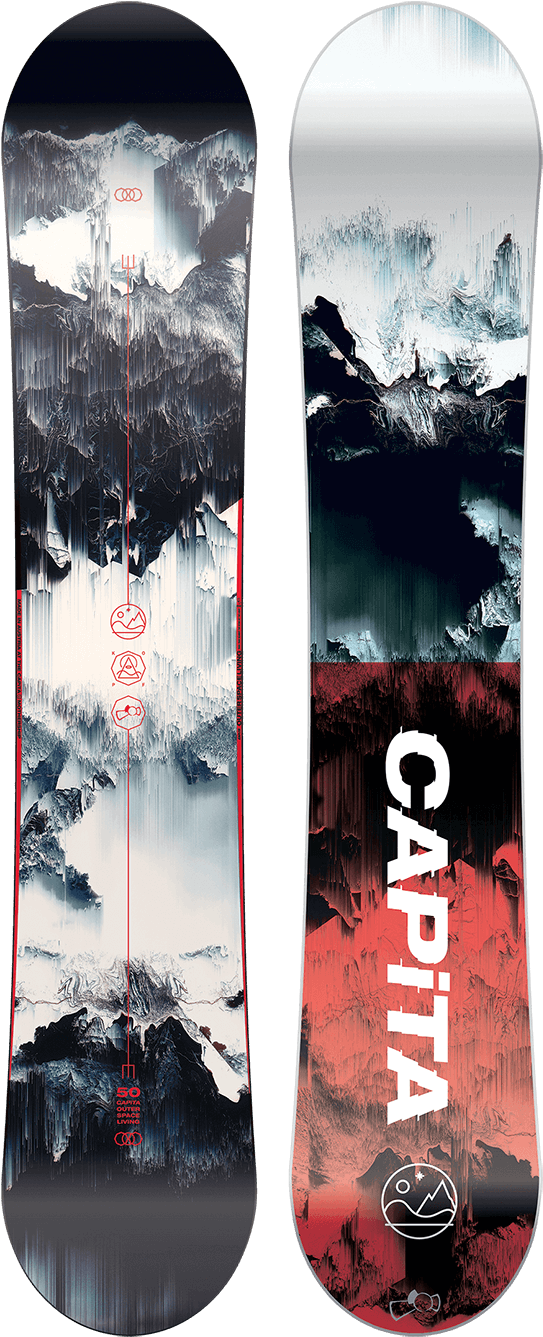 Get The Snowboard Flex Rating, Rider Type, Camber Type, - Capita Outerspace Living Snowboard (580x1450), Png Download