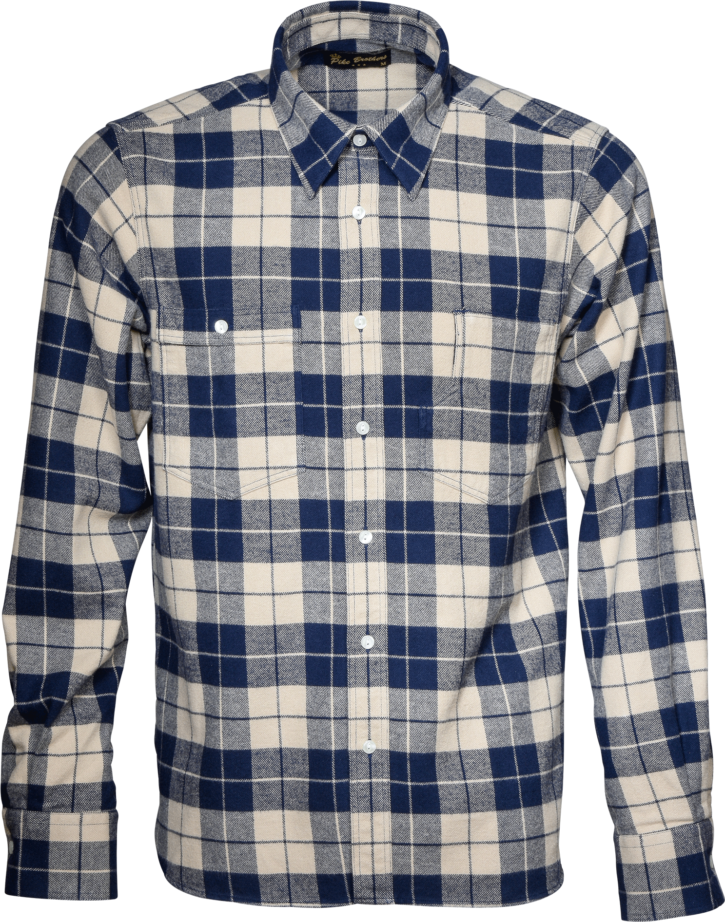Pike Brother 1937 Roamer Shirt Blue Flannel - Men's Yellow Black Flannel Shirt (2000x2000), Png Download