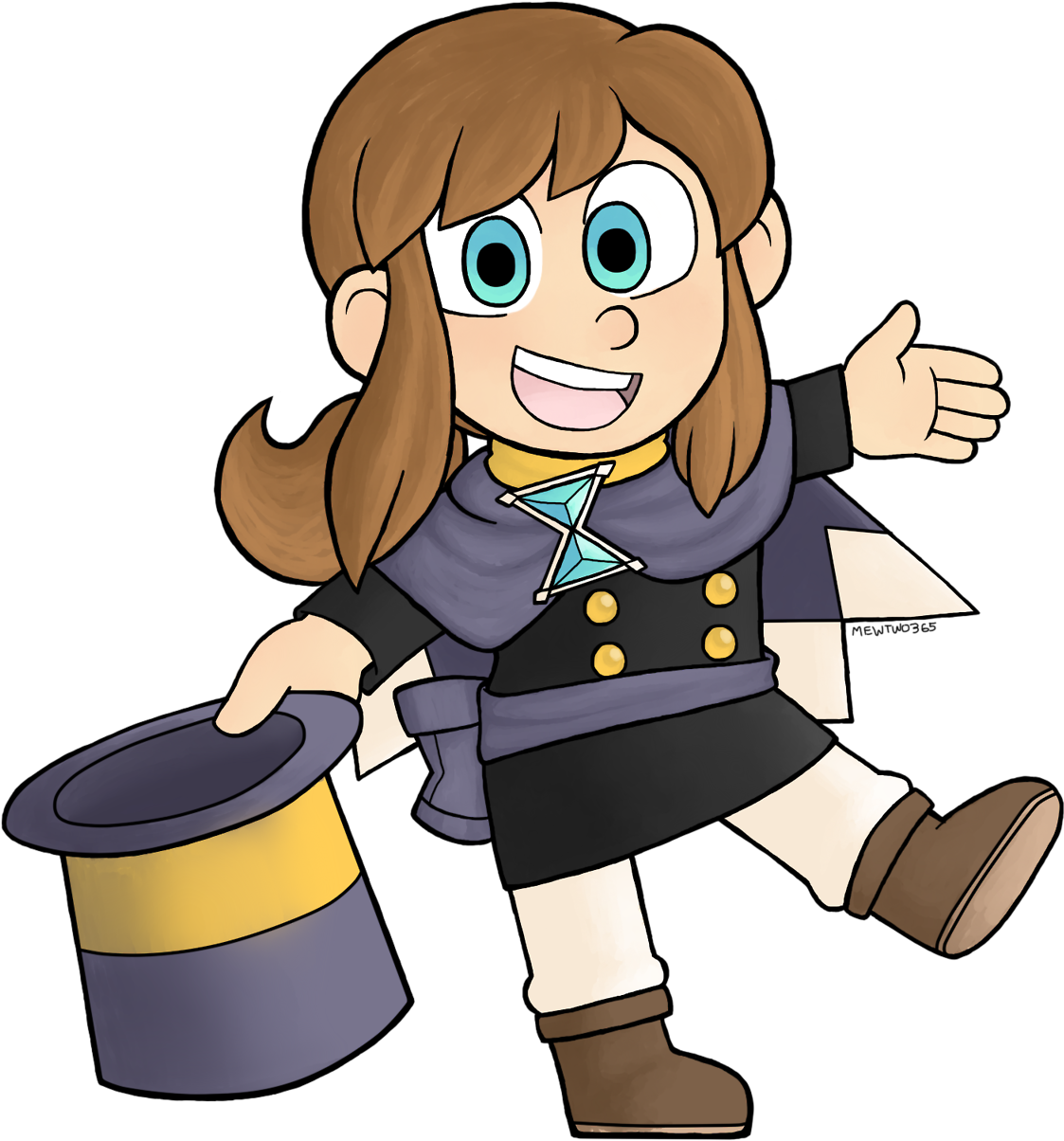 Hat Kid Magician Hat Kid Is Wearing A - Hat In Time Trucy (1280x1280), Png Download