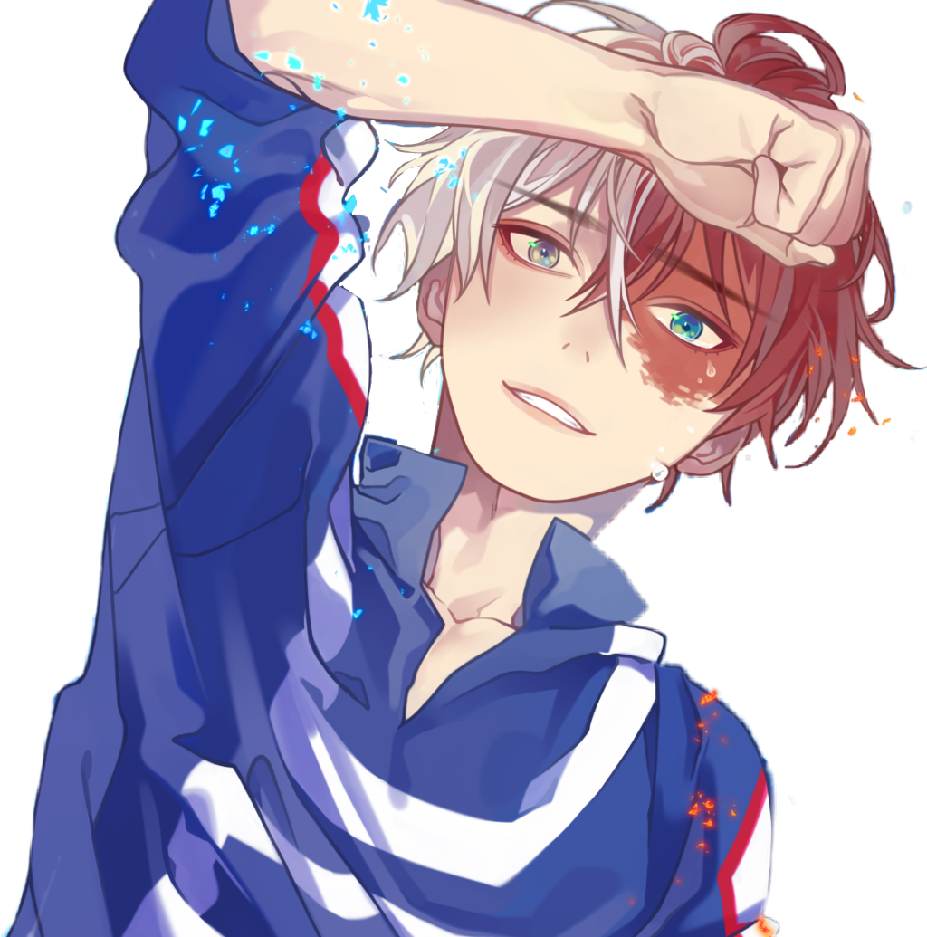 Todoroki Sticker - Boku No Hero Academia Todoroki Fanart (1024x1035), Png Download