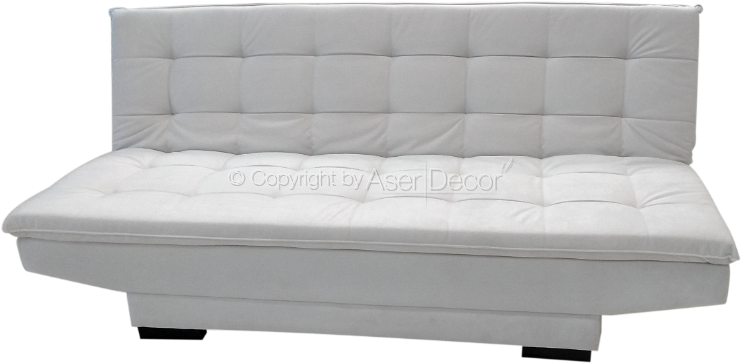 Sofa Cama Leggob Suede Branco Sala Tv 03 - Studio Couch (740x500), Png Download