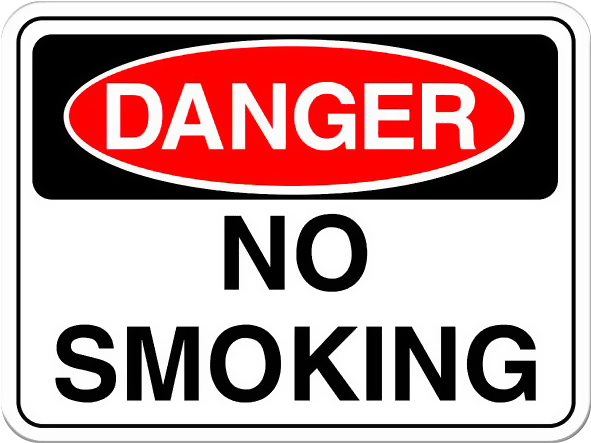 Danger Sign No Smoking - Sign (590x590), Png Download