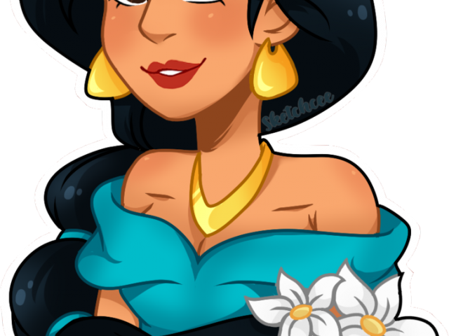 Princess Jasmine Clipart Silhouette - Cartoon (640x480), Png Download