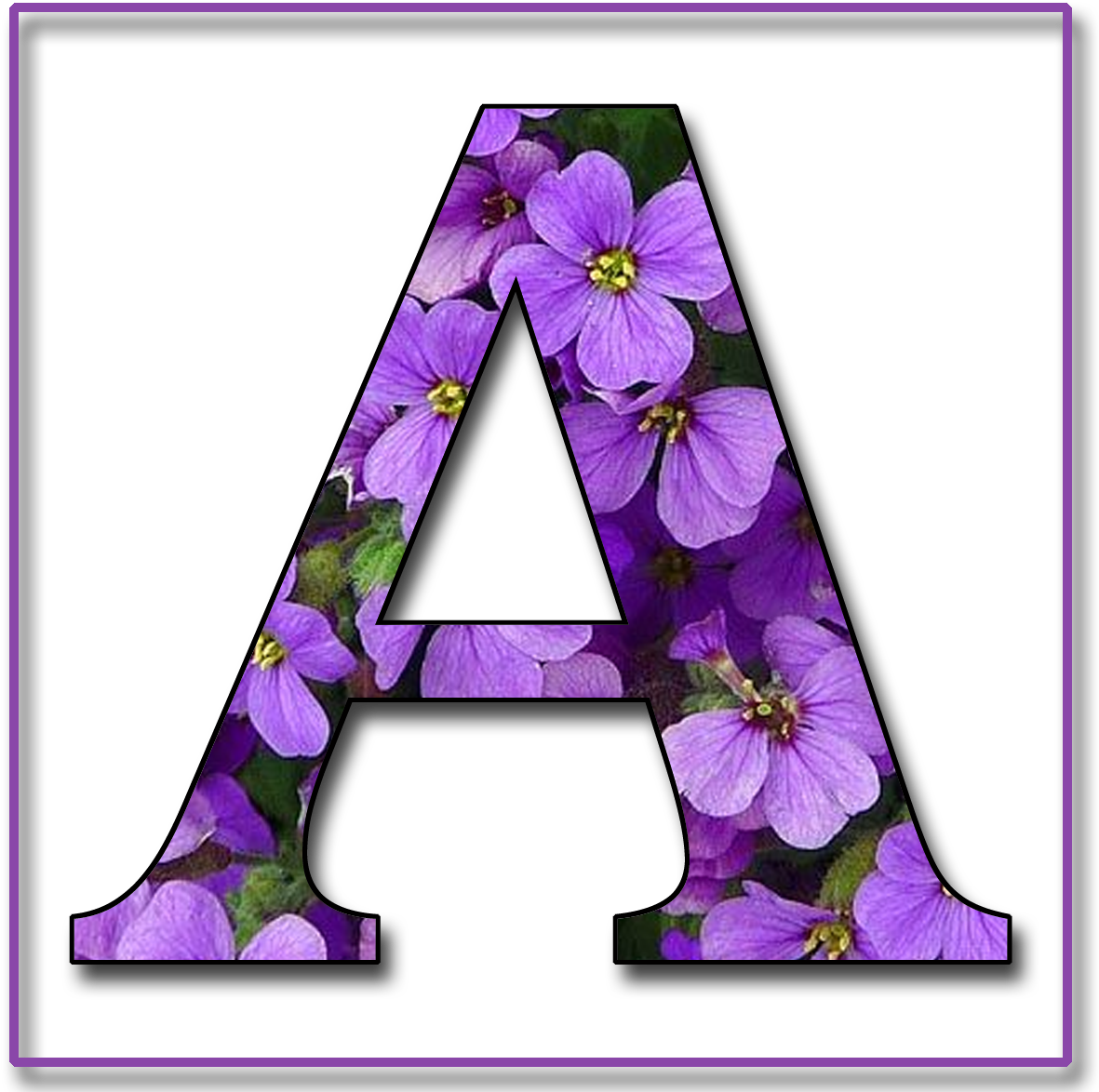 Granny Enchanted S Blog Quot Purple Flowers Quot Free - Letter H Violet Color (1200x1200), Png Download