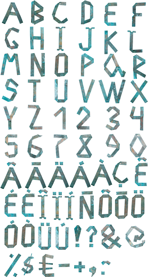 Old School Alphabet Letters (525x974), Png Download
