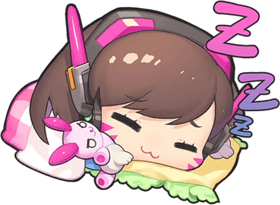 #dva #chibi #cute #overwatch #cutegirl #chibigirl #sleepygirl - D Va Nano Cola Sprays (1024x1024), Png Download