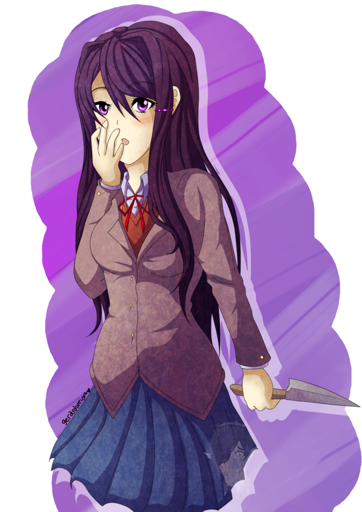 Literature Club, Cool Girl, Yuri - Cartoon (759x1053), Png Download