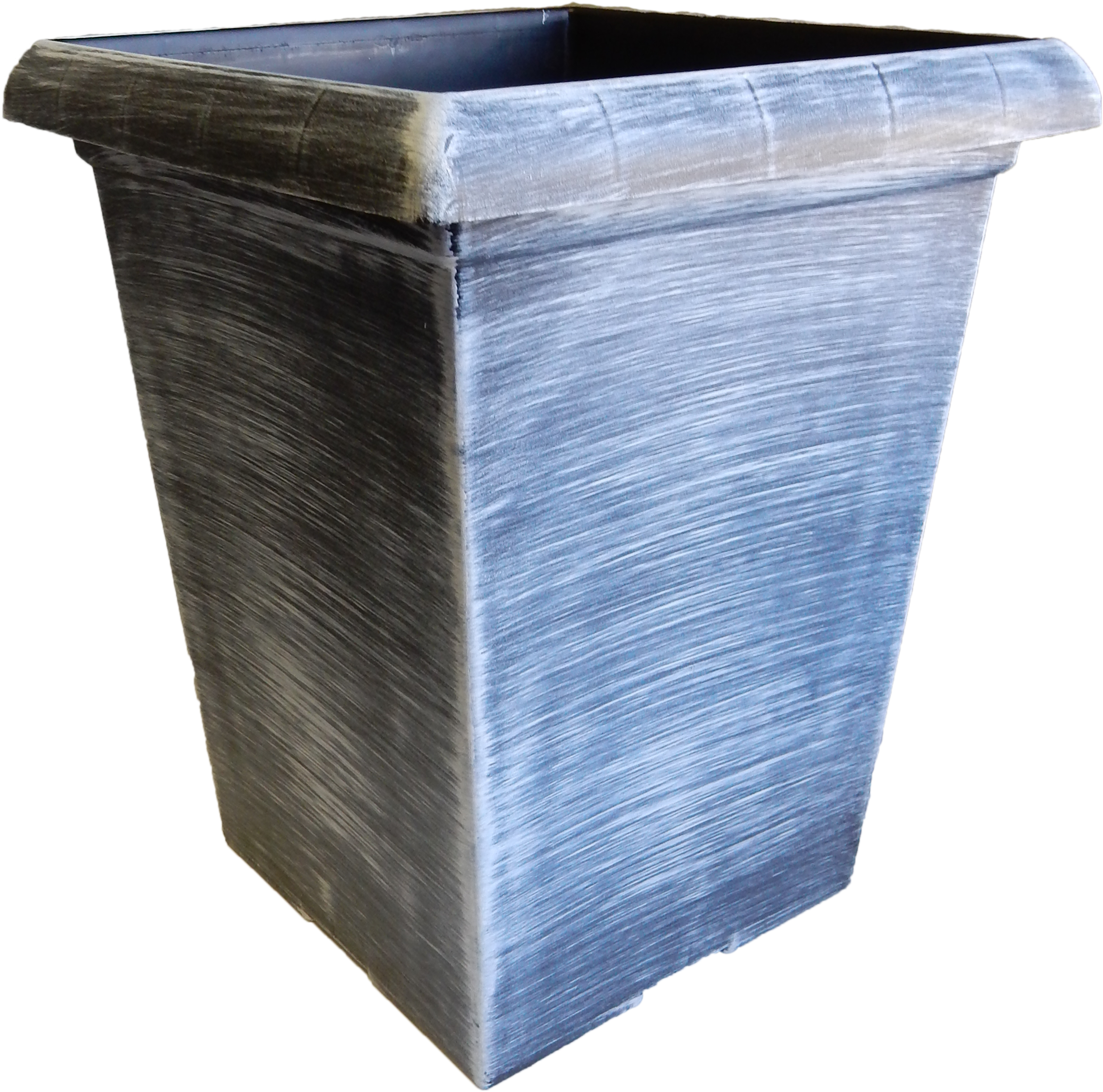 00 Square Planter Black White Wash 24/case - Flowerpot (3583x3364), Png Download