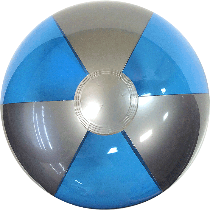 16-inch Translucent Blue & Silver Beach Balls - Circle (750x750), Png Download