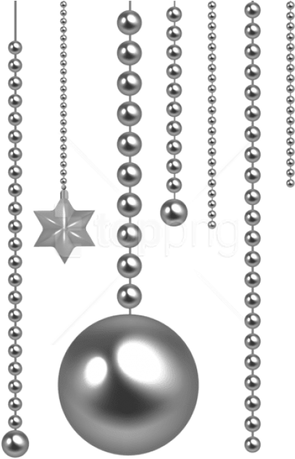 Free Png Christmas Silver Beads Png - Beads Png (480x691), Png Download