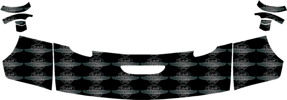 2015-2018 Dodge Challenger Srt Hellcat 3m Clear Bra - Grille (980x700), Png Download