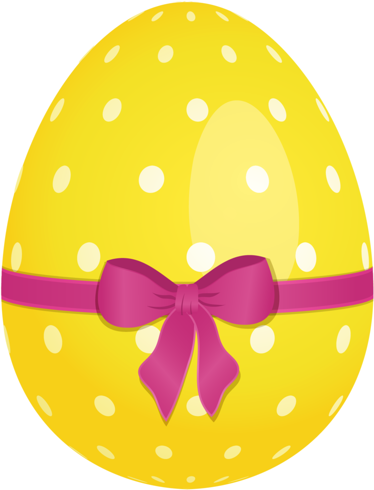 Easter Eggs Dotted Yellow Png - Easter Egg Clipart Png (800x1031), Png Download