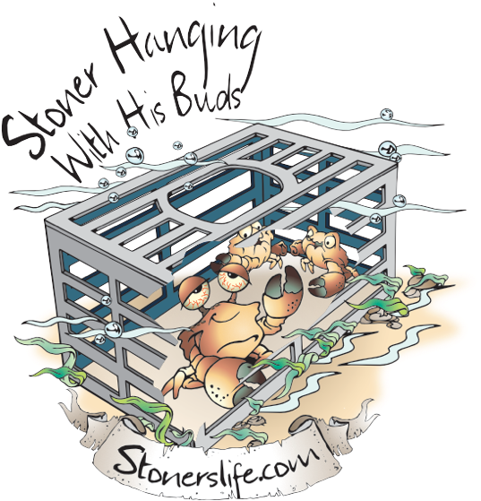 Stoner With His Buds - Illustration (560x560), Png Download