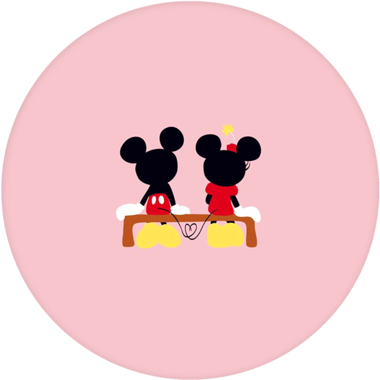 Disney Pop Grip - Mickey And Minnie Mouse Love (580x580), Png Download