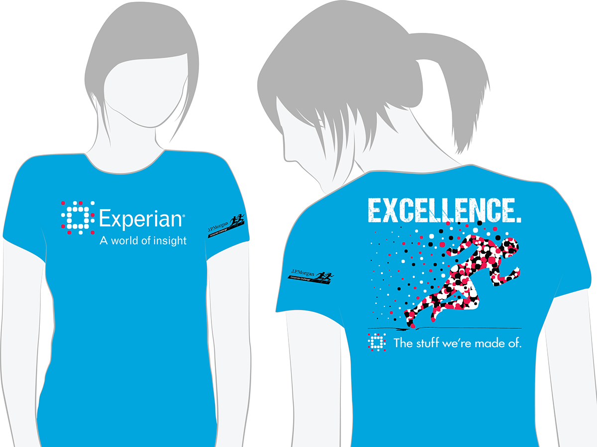 Logo Symbol The Runner Is Literally Made Of The Unique - Jp Morgan Corporate Challenge Shirt (1200x900), Png Download