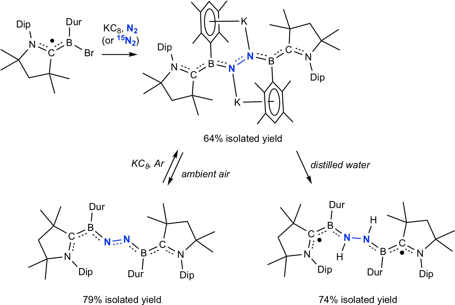 Boron Dinitrogen Activation - Dinitrogen Activation (1566x1056), Png Download