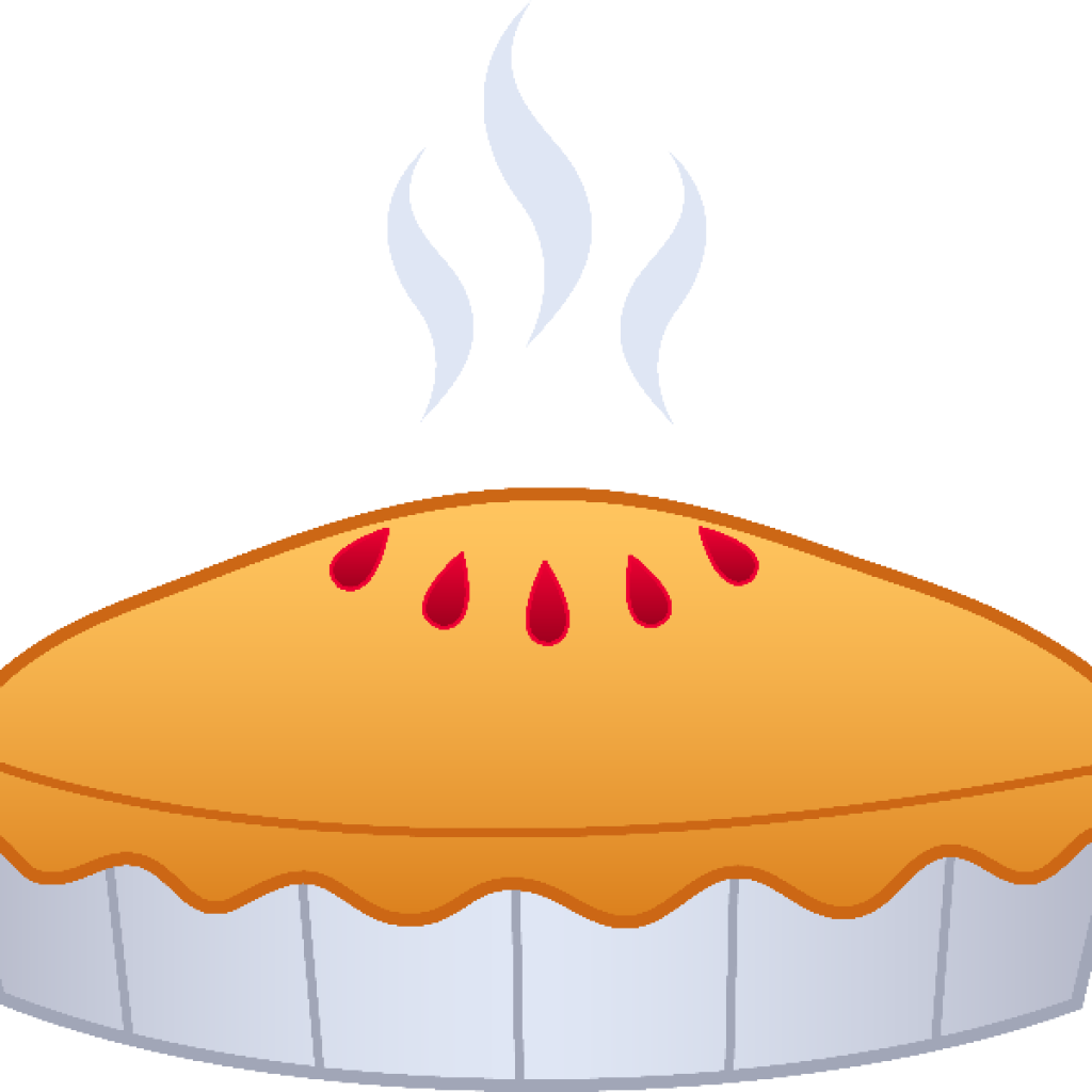 Apple Pie Ripe Fruit Slice White Eyelet Lace Doily - Clipart Of A Pie (1024x1024), Png Download