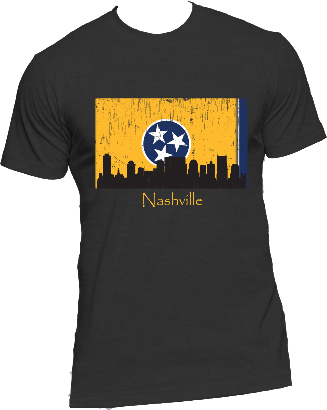 Nashville Skyline Yellow Men's Short Sleeve T-shirt - Logo Elements T Shirt (1000x1000), Png Download