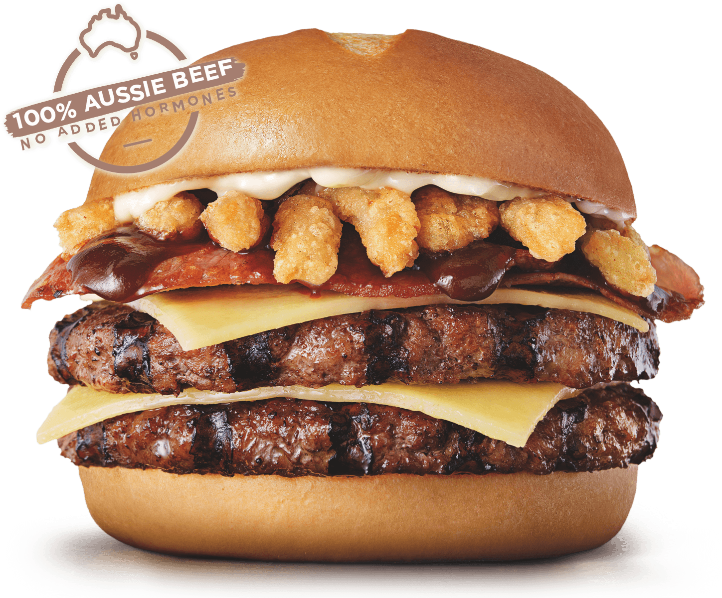 Grill Masters Ultimate Smokey Bbq Angus - Hungry Jacks Smokey Bbq Angus (1600x1200), Png Download
