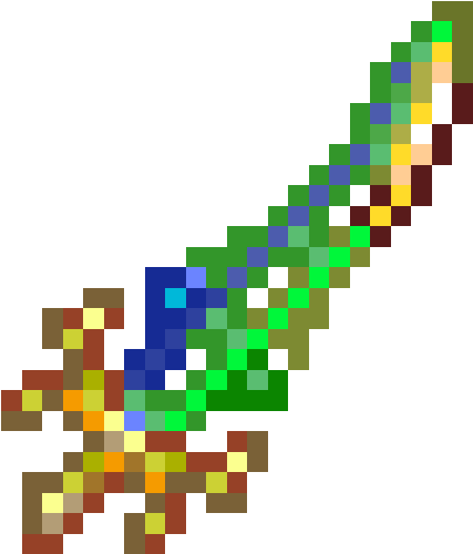 Pixilart Terraria Stardust Dragon Staff Fantasticmerse - Terra Blade From Terraria (592x592), Png Download