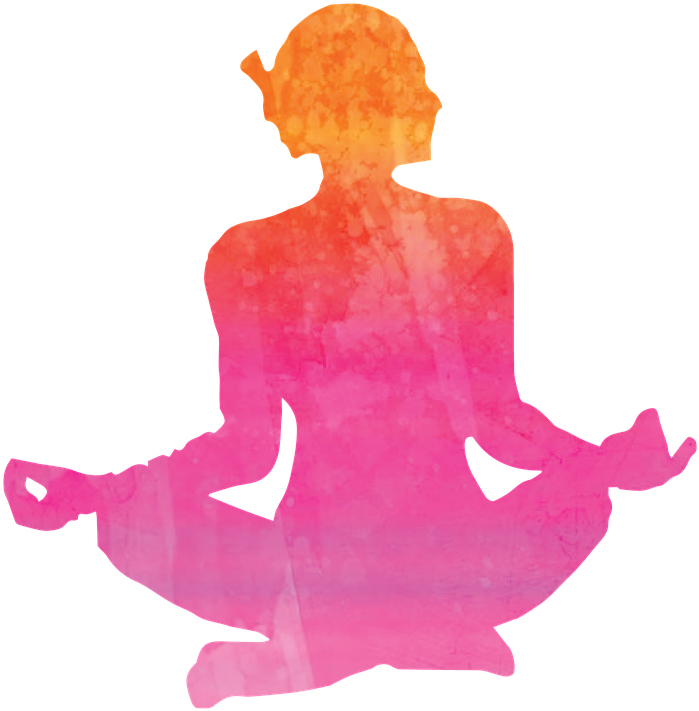 Woman Meditating Silhouette Png (720x720), Png Download