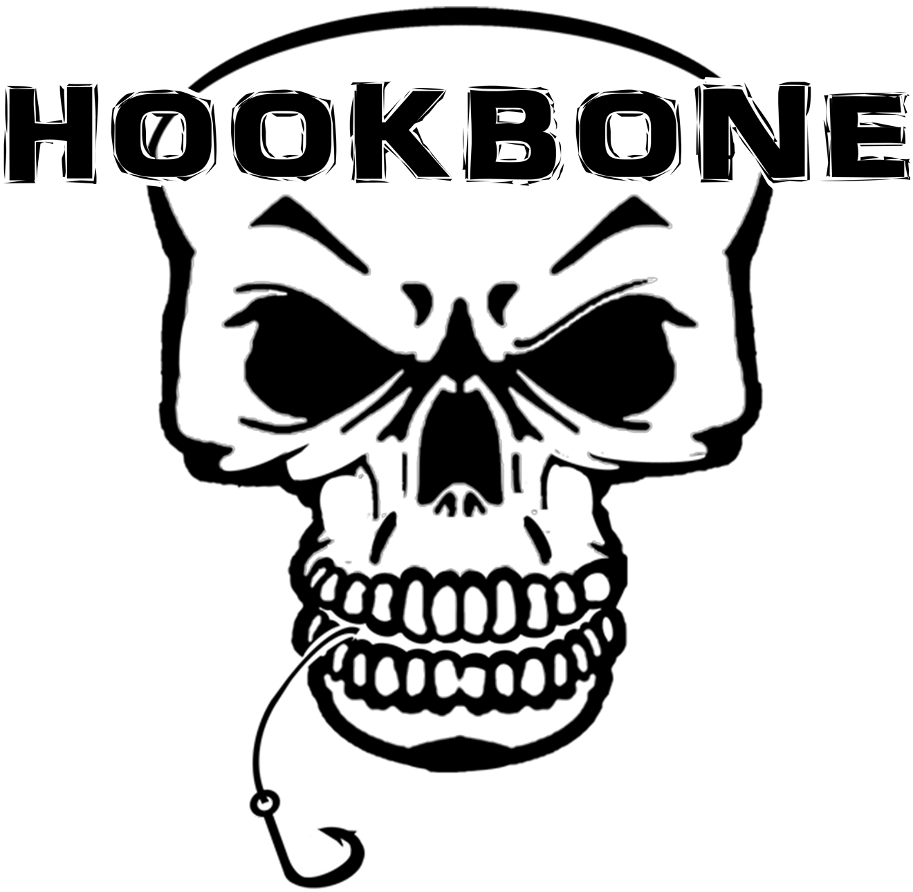 Hookbone Logo Black White Sol - Illustration (1368x1368), Png Download