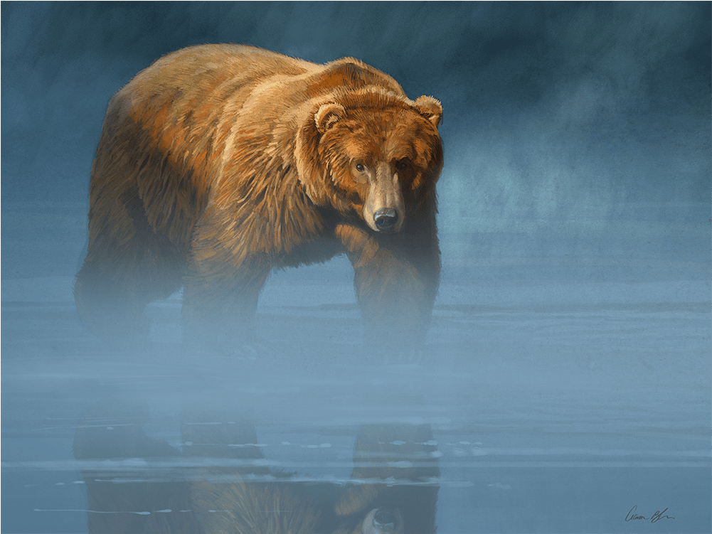 “grizzly Encounter” Poster - Grizzly Bear (1000x1000), Png Download