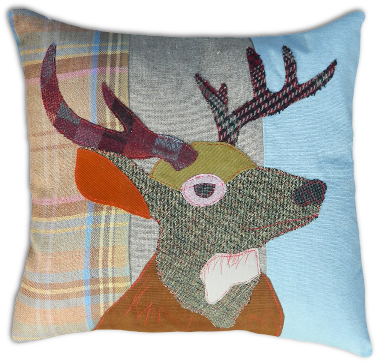 Stag - Carola Van Dyke Stag Cushion (762x752), Png Download