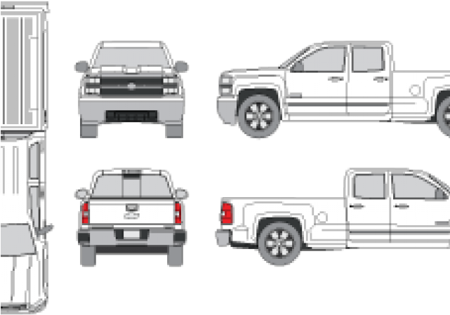 Chevrolet Clipart Chevy Silverado - Pickup Truck (640x480), Png Download