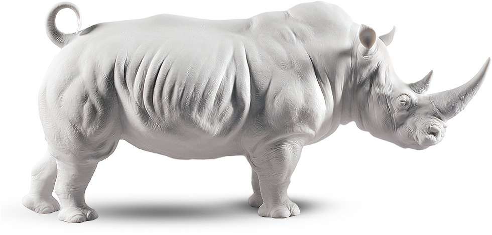 Rino 2x - Lladró (1000x601), Png Download