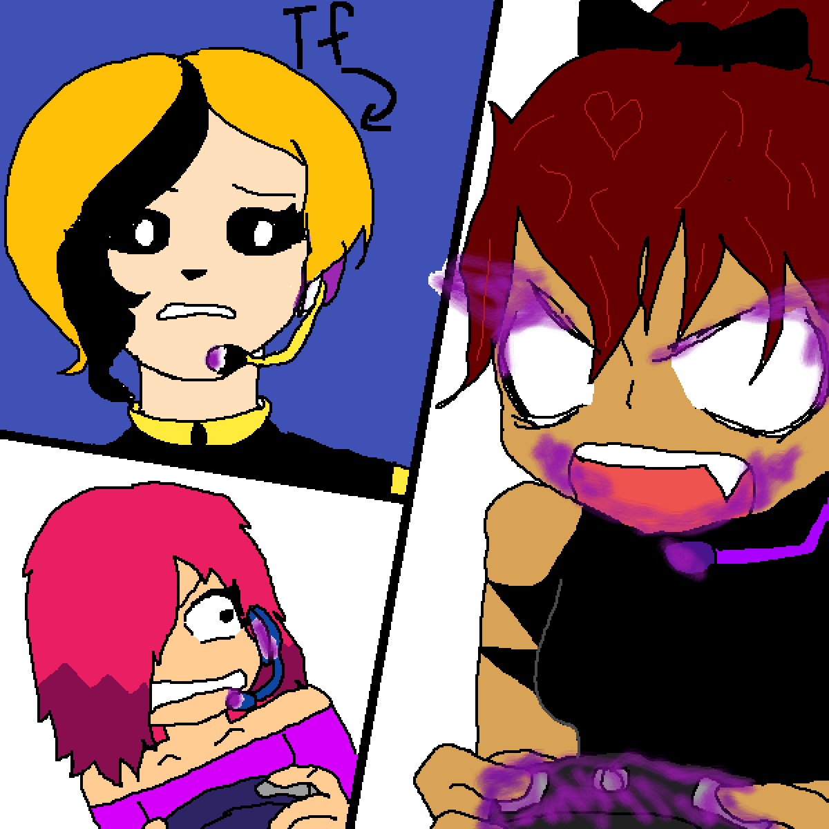 Gaming With A Crazy Person That Wants To Win - Cartoon (1200x1200), Png Download