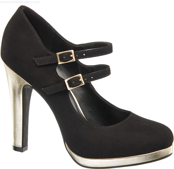 Png Chica Zapatos Chica Png Negro Negro Zapatos Chica - Deichmann Schuhe Damen Pumps (600x600), Png Download