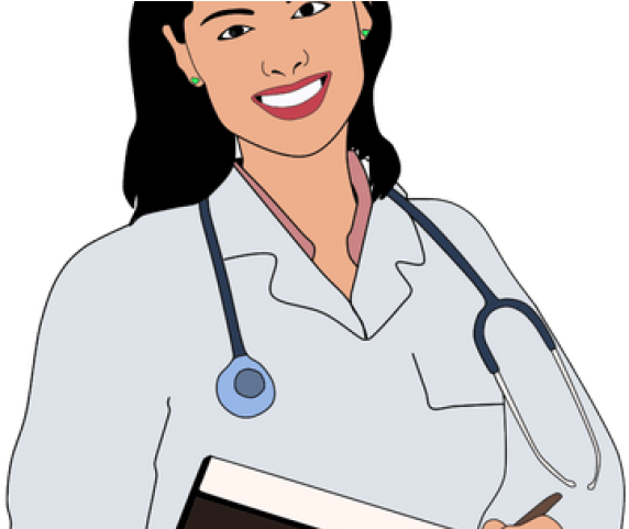 Crazy Clipart Nurse - Clip Art Female Doctor (640x480), Png Download