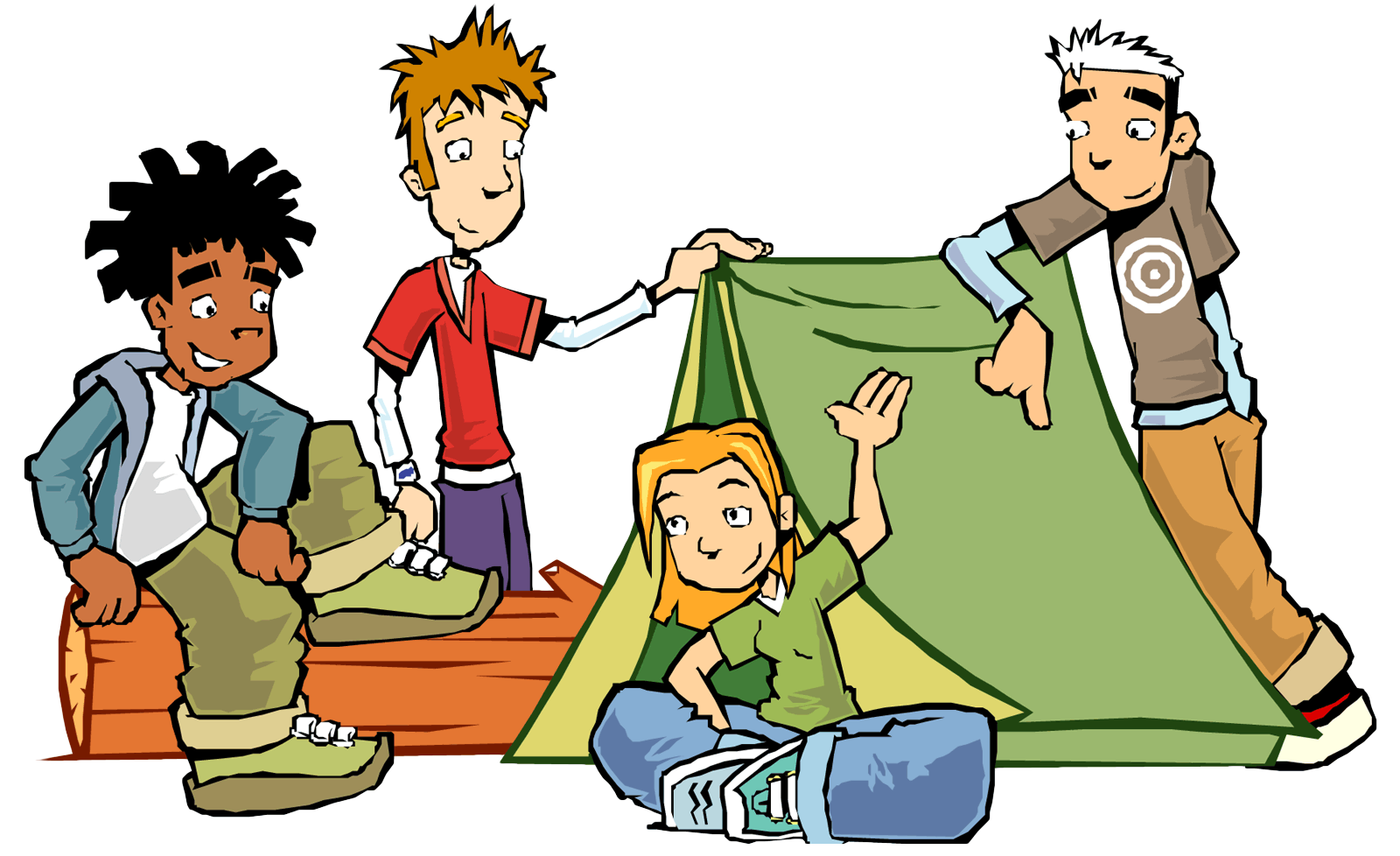 Friends Hanging Out Clipart (1600x978), Png Download