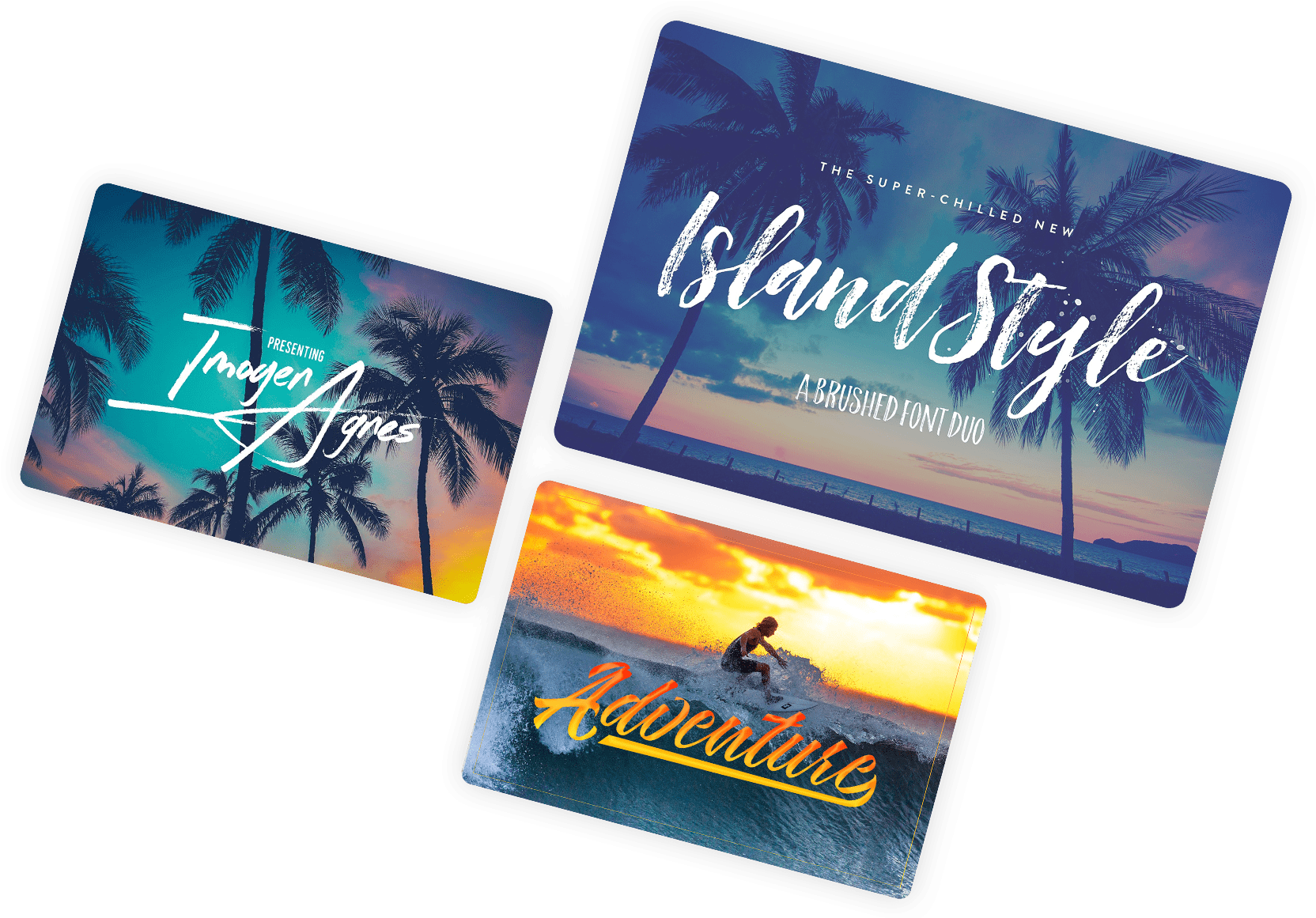 Buy 3 Modern Fonts With A Special Price - Surfing (1669x1172), Png Download